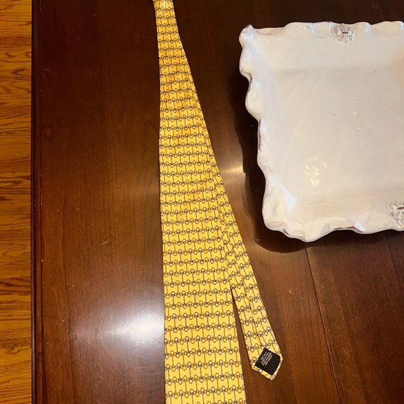 GUCCI - 💛Yellow Equestrian Tie! Derby - 🐎 Snaffle Bit Pattern - Picture 7 of 15